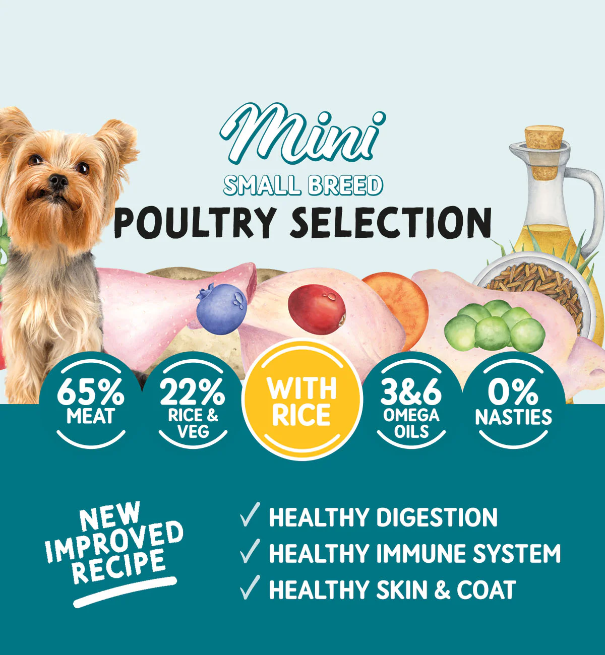 Adult Mini Dog Variety Pack with Rice - Wet Dog Food | 150g Pouches x 12 - Image 3