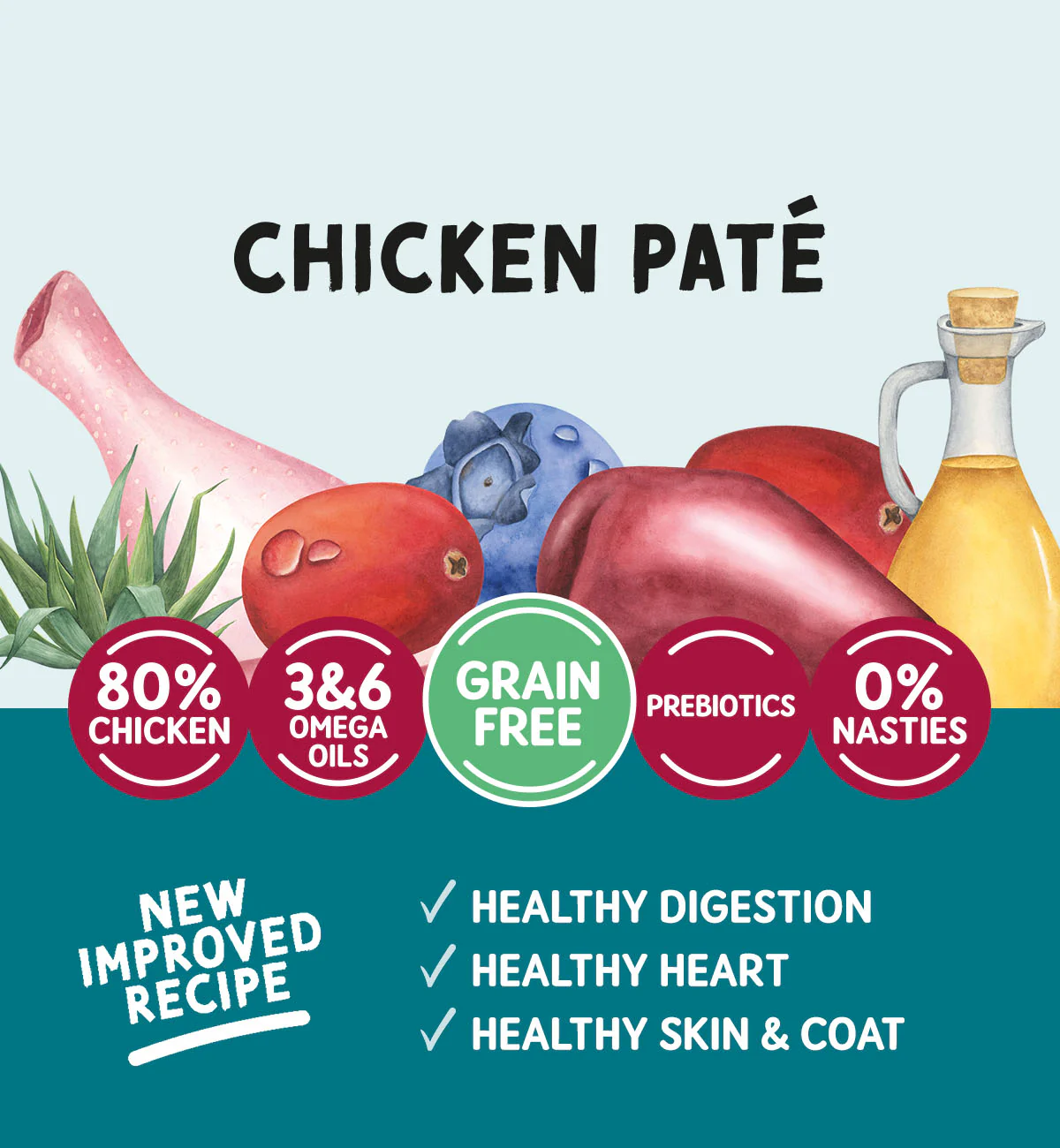 Adult Cat Chicken Pate - Grain Free Cat Food | 85g Pouches x 12 - Image 3