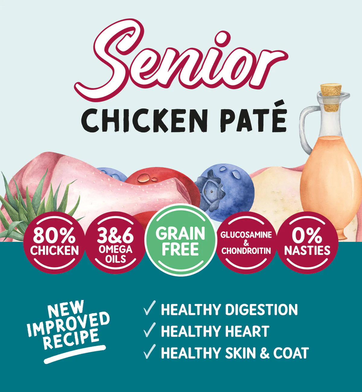 Senior Cat Chicken Pate - Grain Free Cat Food | 85g Pouches  x 12 - Image 3