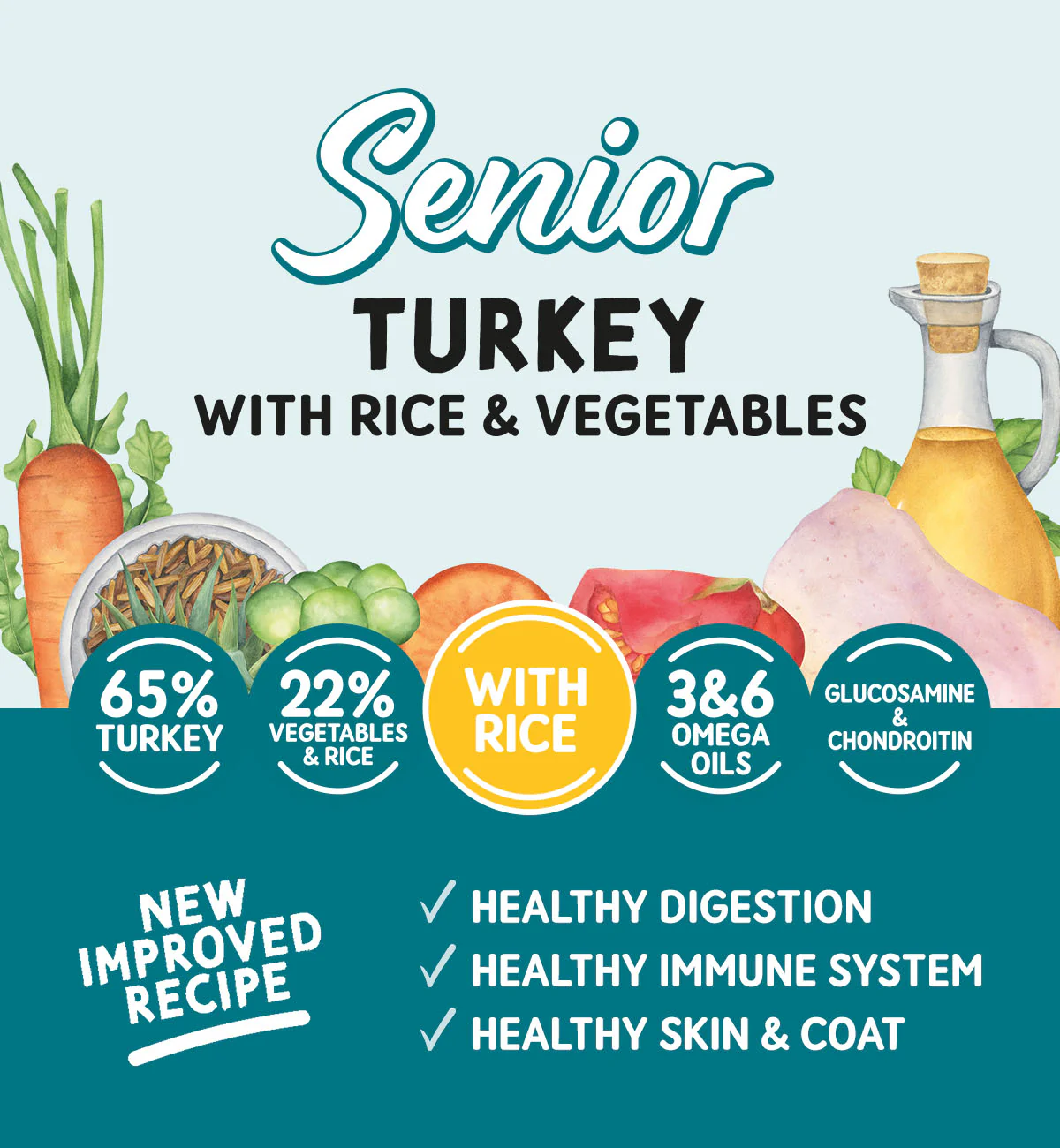Senior Dog Turkey with Rice and Vegetables - Wet Dog Food | 400g Trays  x 7 - Image 3