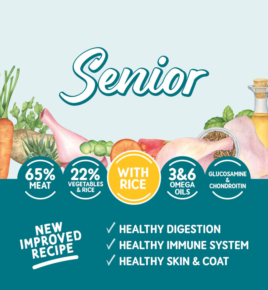 Senior Dog with Rice Variety Pack - Wet Dog Food | 400g Trays x 18 - Image 3